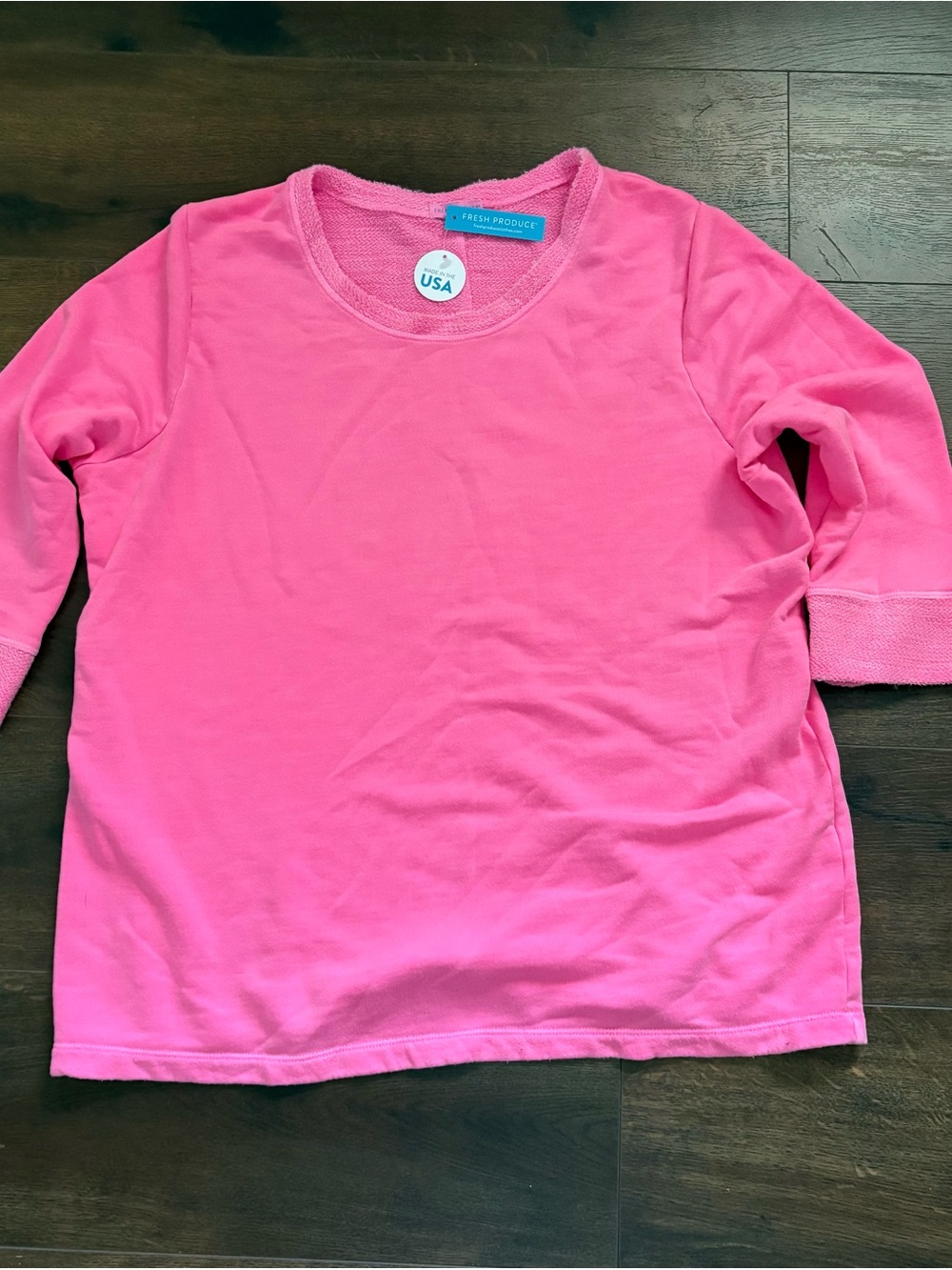 NWT Fresh Produce French Terry Sunset 3/4 sleeve Sweatshirt 1x
